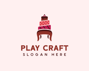 Dessert Cake Chair logo design