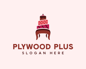 Dessert Cake Chair logo design