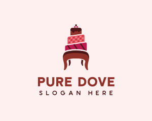 Dessert Cake Chair logo design