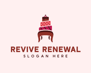 Dessert Cake Chair logo design