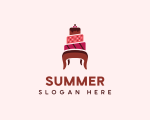 Dessert Cake Chair logo design