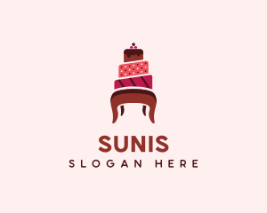 Dessert Cake Chair logo design