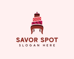 Dessert Cake Chair logo design