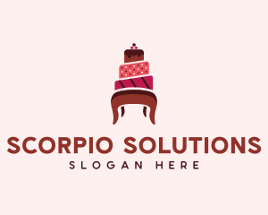 Dessert Cake Chair logo design