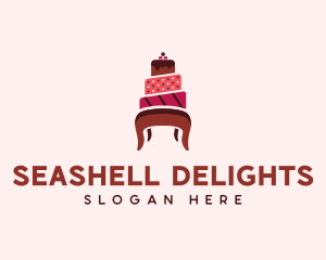 Dessert Cake Chair logo design