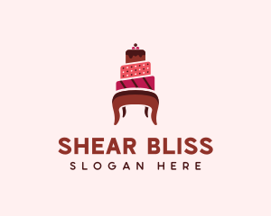 Dessert Cake Chair logo design