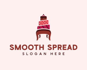 Dessert Cake Chair logo design