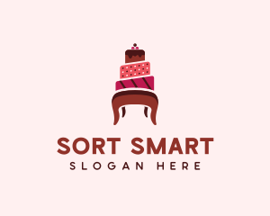 Dessert Cake Chair logo design