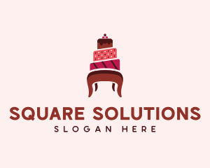 Dessert Cake Chair logo design