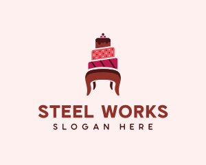 Dessert Cake Chair logo design