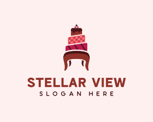 Dessert Cake Chair logo design