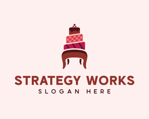 Dessert Cake Chair logo design