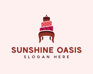 Dessert Cake Chair logo design