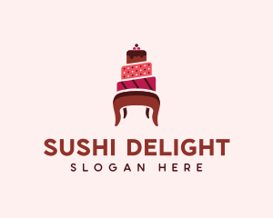 Dessert Cake Chair logo design