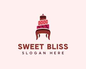 Dessert Cake Chair logo design