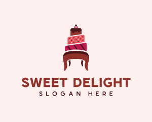 Dessert Cake Chair logo design