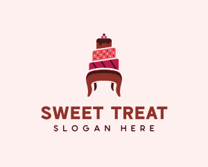 Dessert Cake Chair logo design