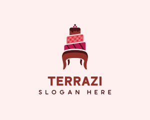 Dessert Cake Chair logo design