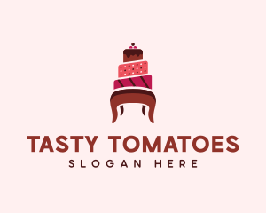 Dessert Cake Chair logo design