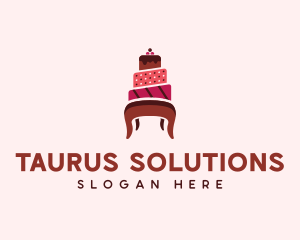 Dessert Cake Chair logo design