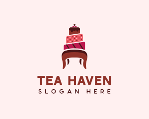 Dessert Cake Chair logo design