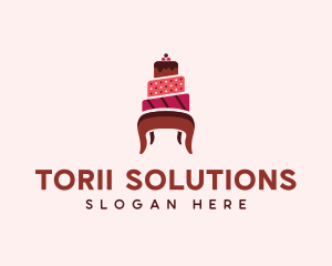 Dessert Cake Chair logo design