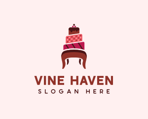 Dessert Cake Chair logo design