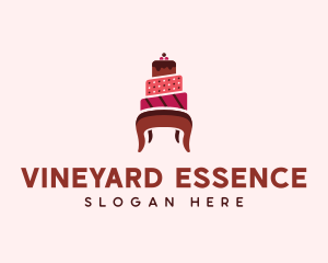 Dessert Cake Chair logo design