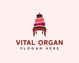 Dessert Cake Chair logo design