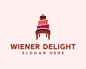 Dessert Cake Chair logo design