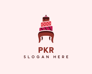 Dessert Cake Chair logo design