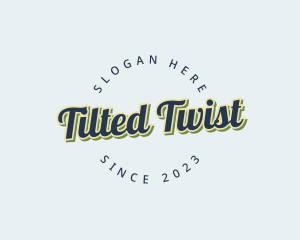 Tilted - Tilted Cursive Business logo design