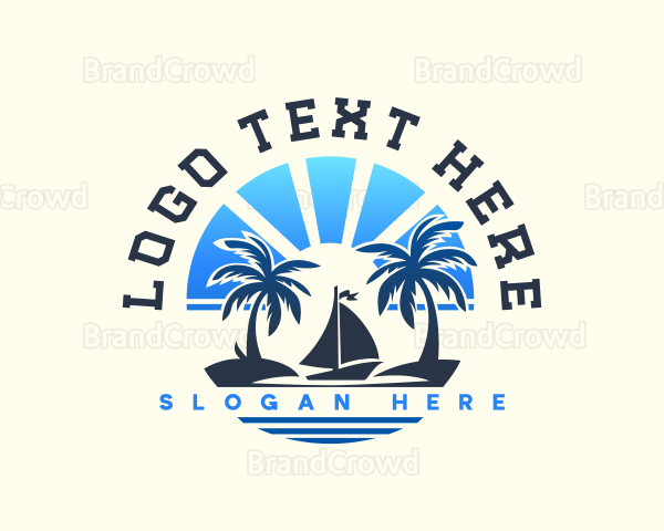 Sailboat Island Beach Logo