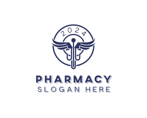Caduceus Pharmacy Healthcare logo design