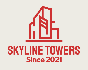 Towers - Red City Buildings logo design