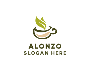 Green Tea Cup logo design