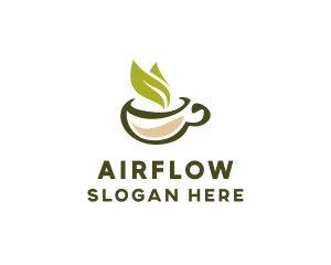 Green Tea Cup logo design