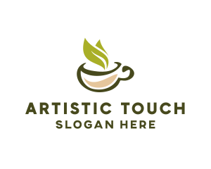 Green Tea Cup logo design