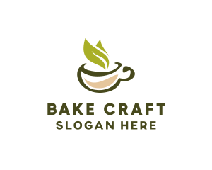 Green Tea Cup logo design