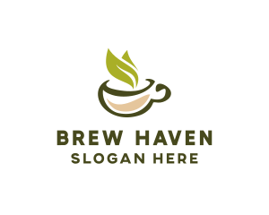 Green Tea Cup logo design