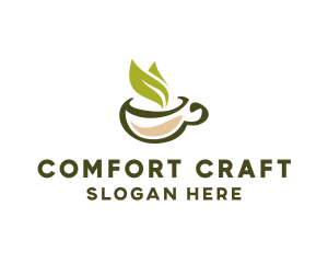 Green Tea Cup logo design