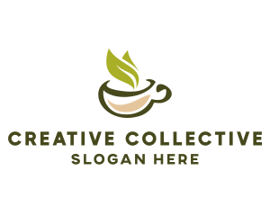 Green Tea Cup logo design