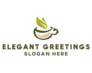 Green Tea Cup logo design