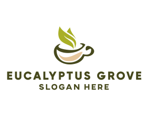 Green Tea Cup logo design