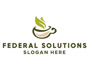 Green Tea Cup logo design