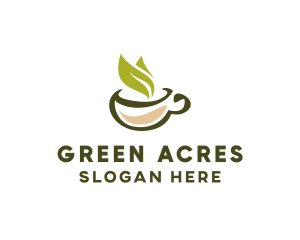 Green Tea Cup logo design