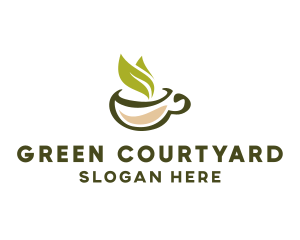 Green Tea Cup logo design