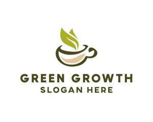 Green Tea Cup logo design