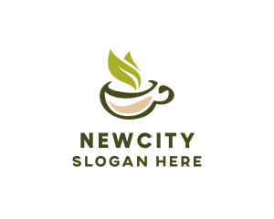 Green Tea Cup logo design