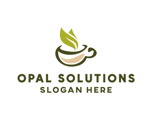 Green Tea Cup logo design